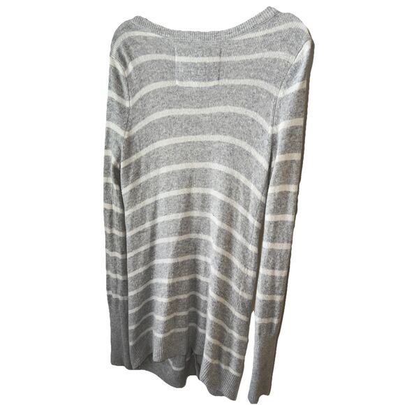 Abercrombie And Fitch Y2K Gray Striped Long Button Cardigan Size L - Picture 7 of 13